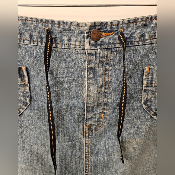 NWT - Venezia Vintage Denim Drawstring Midi Skirt - Size 14 - Picture 2 of 6